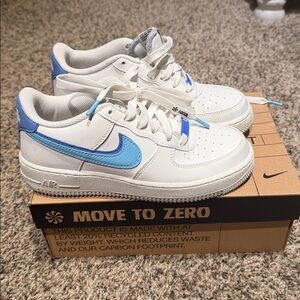 Blue Swooshes Mark The Nike Air Force 1’s Second ’82-Themed Colorway